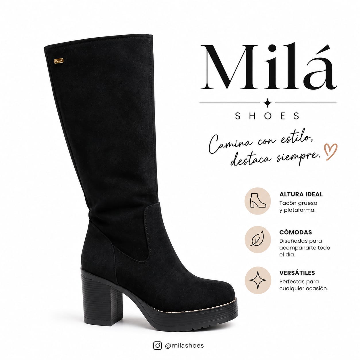 botas largas black