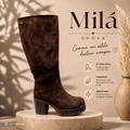 Botas largas café - Milá shoes